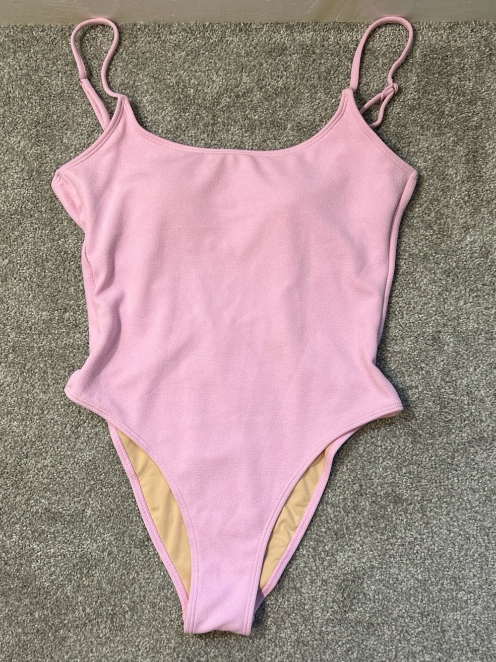 Cotton On Pink Thin-Strap Low Scoop One-Piece